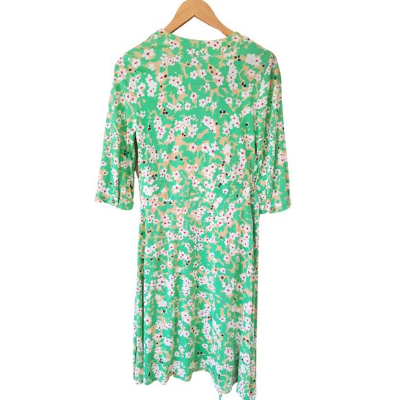 Lilly Pulitzer Silk Jersey Green Floral Midi Dress - Picture 8 of 8